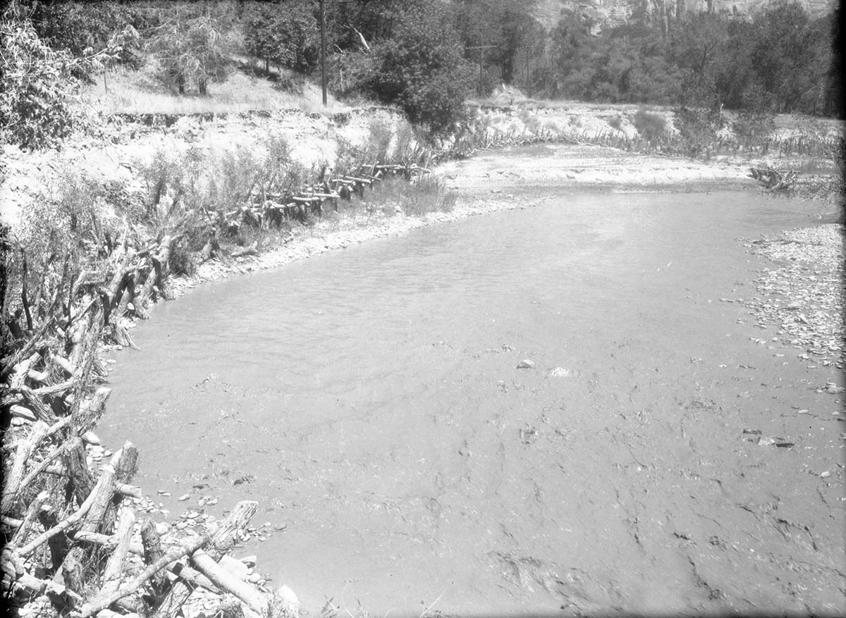 Willow 'spider' jetties, opposite Wiley camp site.