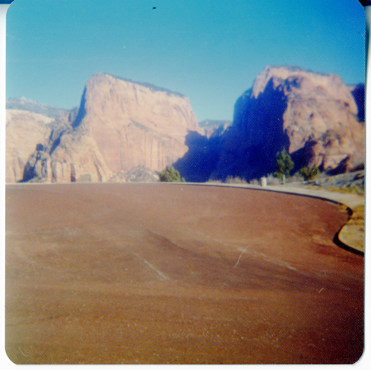 Vehicle pull-off with views of landscape along the Kolob Terrace Road - North Unit.