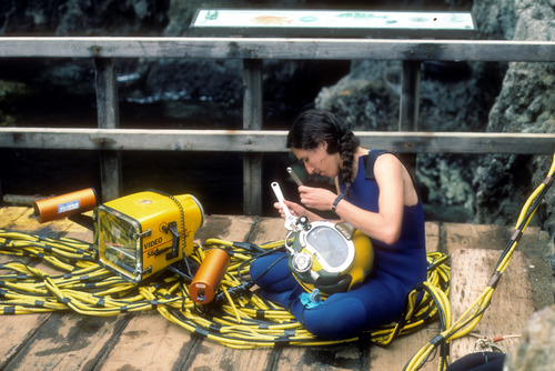 Adjusting Underwater Video Helmet