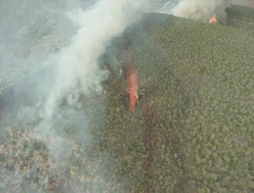 Aerial photographs of Long Mesa Fire at Mesa Verde National Park, July 29-Aug. 4, 2002