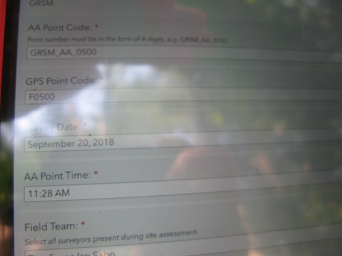 GRSM Accuracy Assessment. Plot Code: GRSM_AA_0500_1
