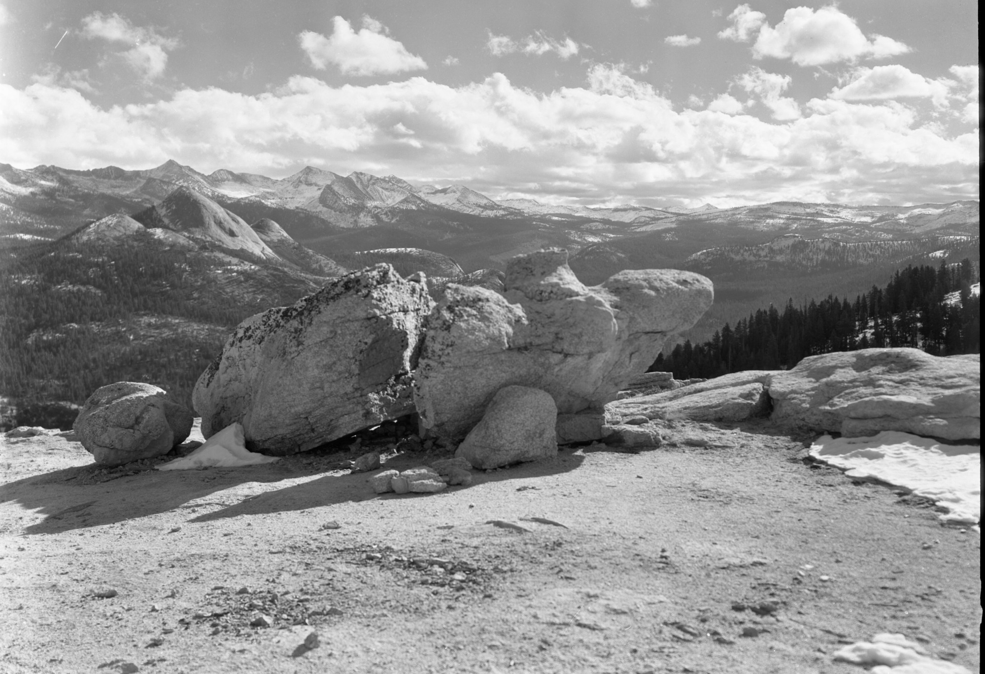 Panorama from high sierra from Sentinel Dome.