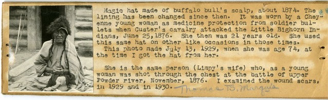 Limpy's Wife Wearing Buffalo Bull's Scalp