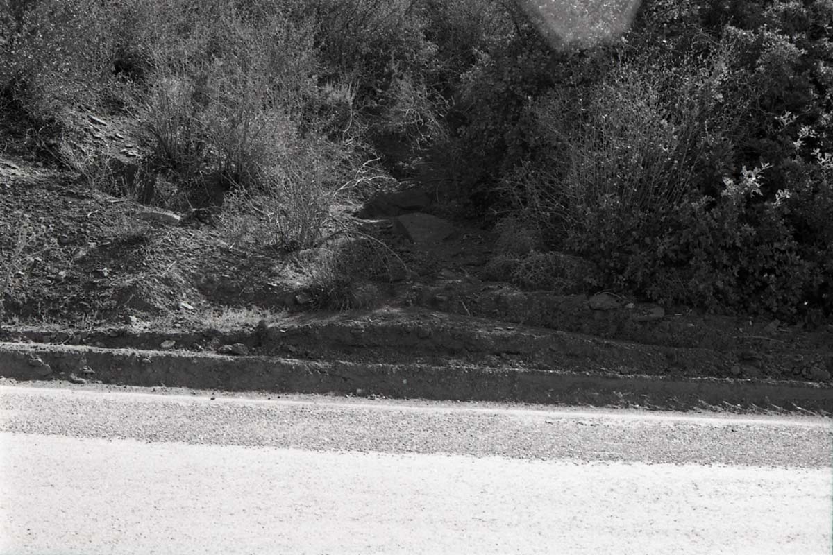 BW photos of rock slides in Kolob Canyons - 35mm.