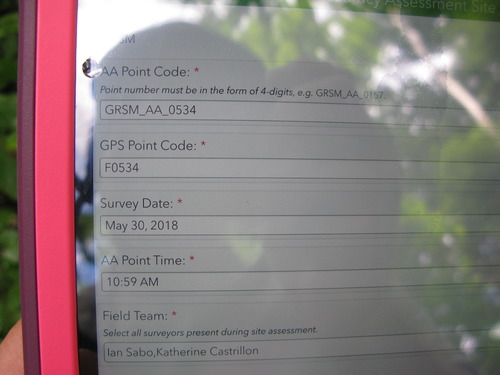 GRSM Accuracy Assessment. Plot Code: GRSM_AA_0534