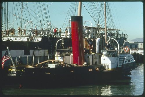 Various views of the Eppleton Hall (built 1914; tugboat) at and near the San Francisco Waterfront