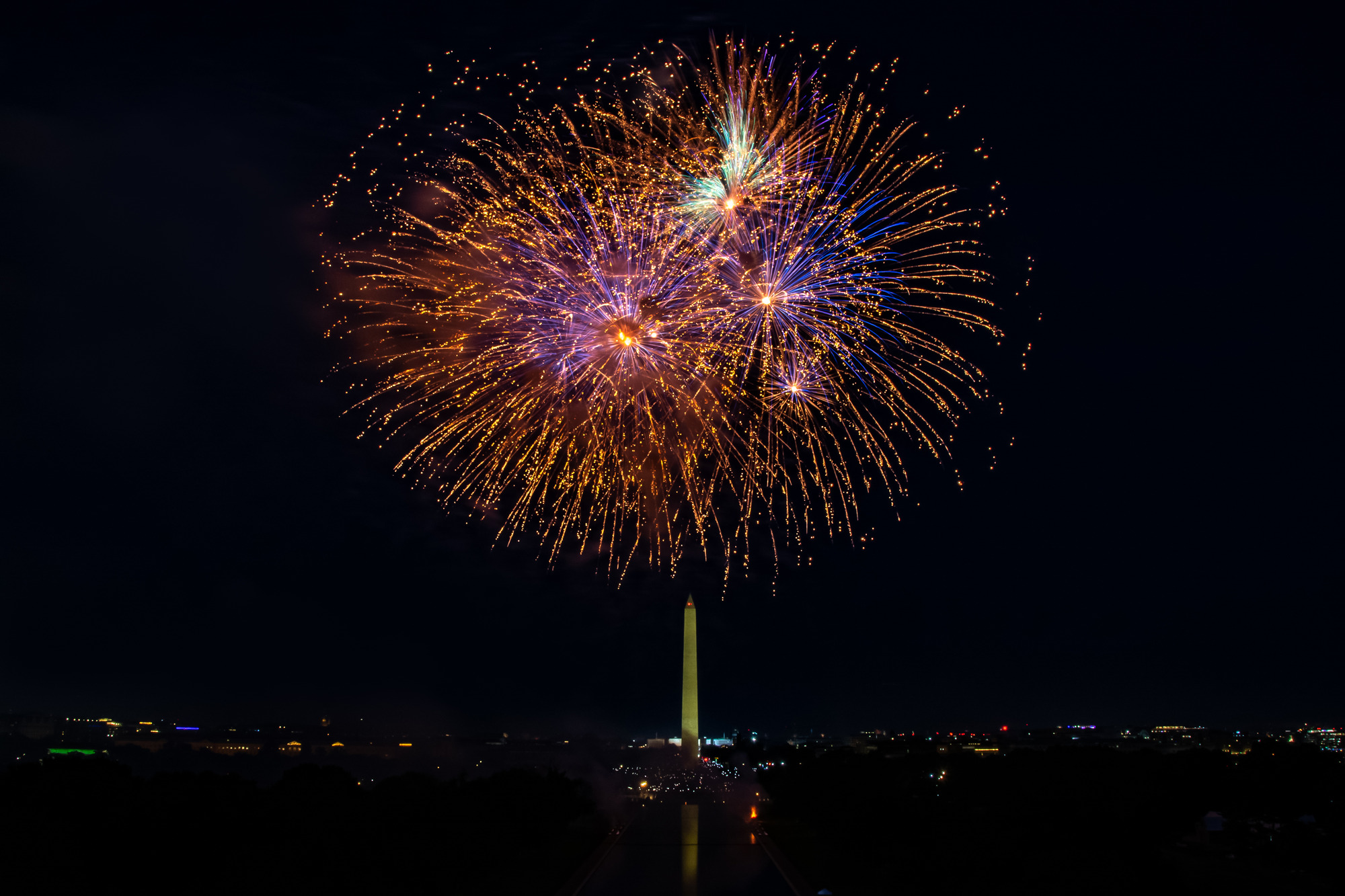 Fireworks over the Washington Monument