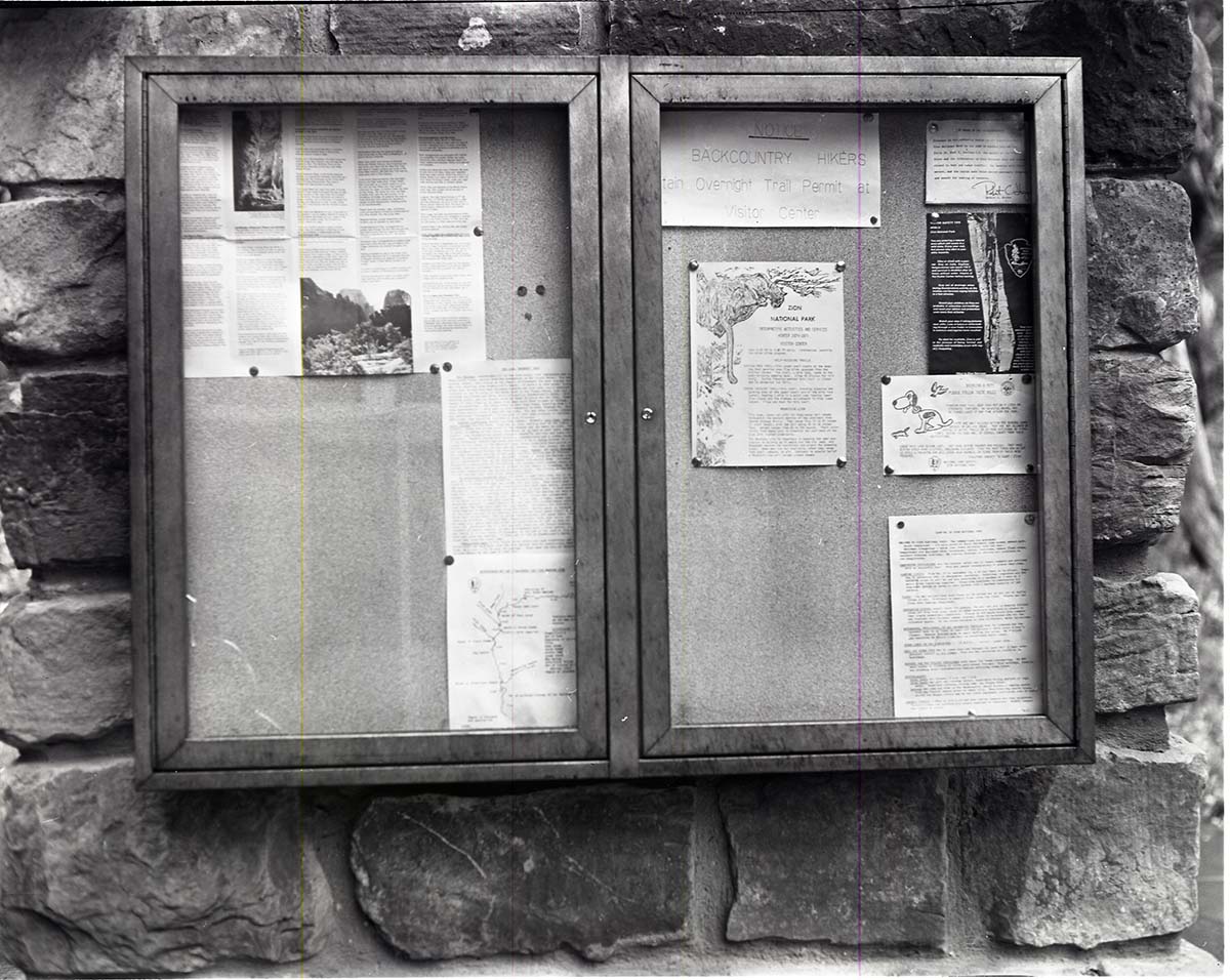 Display at Temple of Sinawava - Gateway to the Narrows Trailhead.