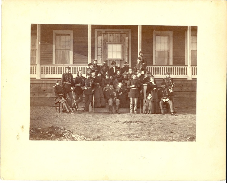 Officers and Ladies at Fort Lincoln, Dakota Territory