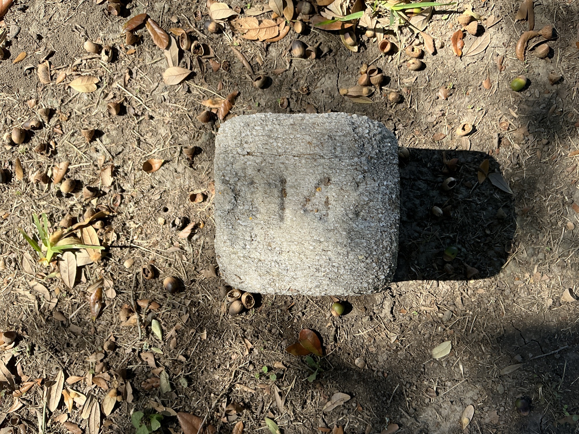 Top of flat marble marker
