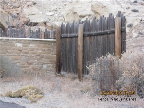 Exposed, severely weathered wood around VC and in housing area