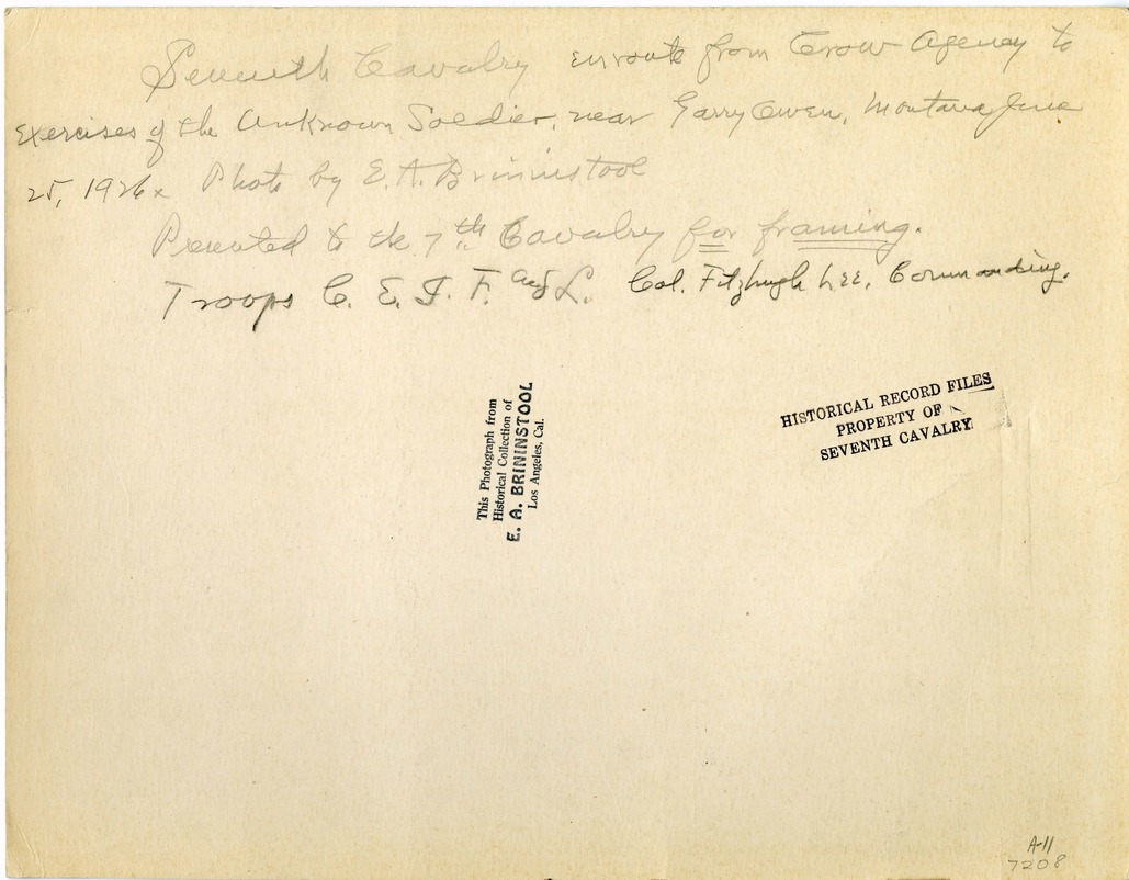 7th Cavalry Marching from Crow Agency During the Fiftieth Anniversary Ceremonies