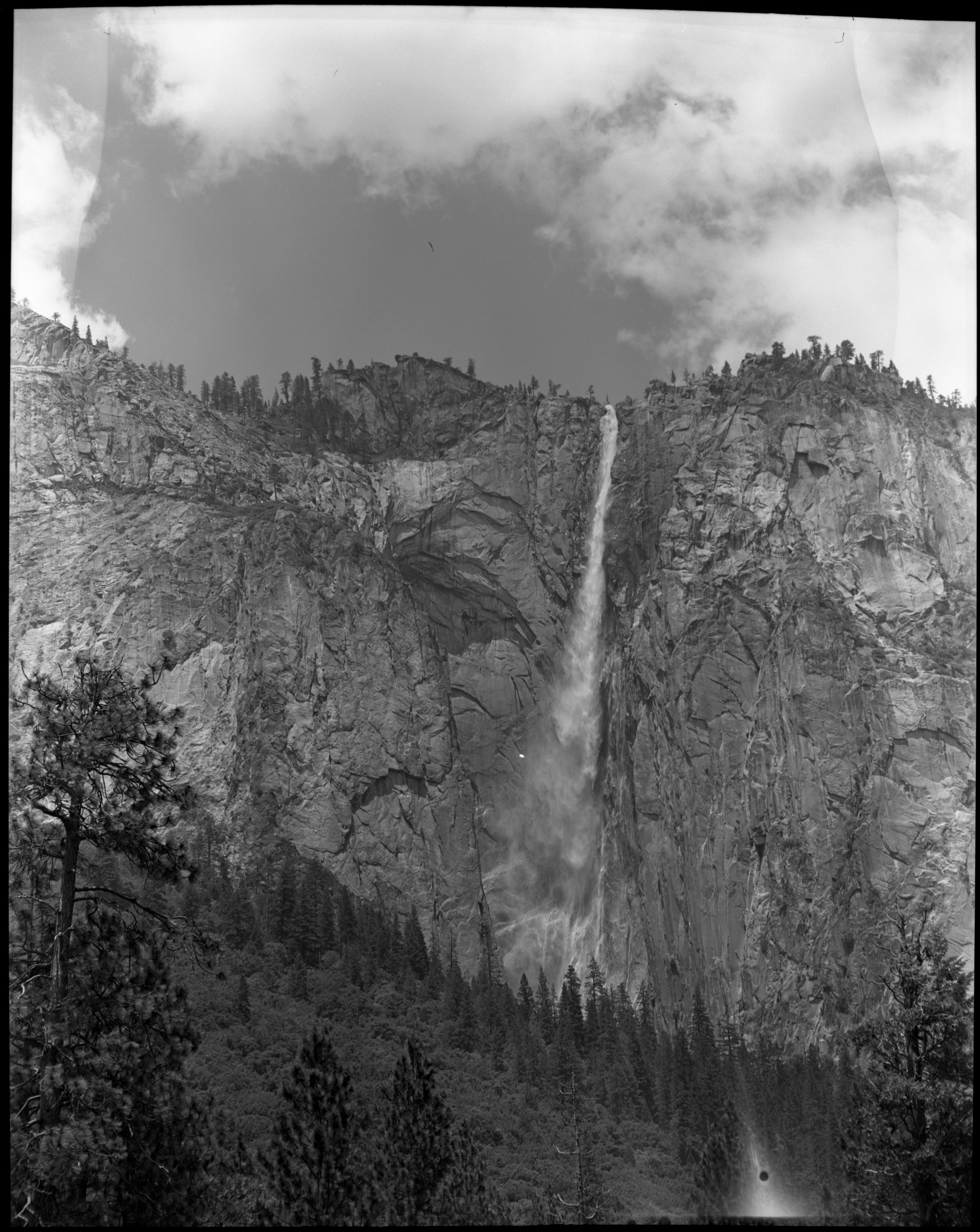 Ribbon Fall. Taken from the Sewage area road. Taken for publication.