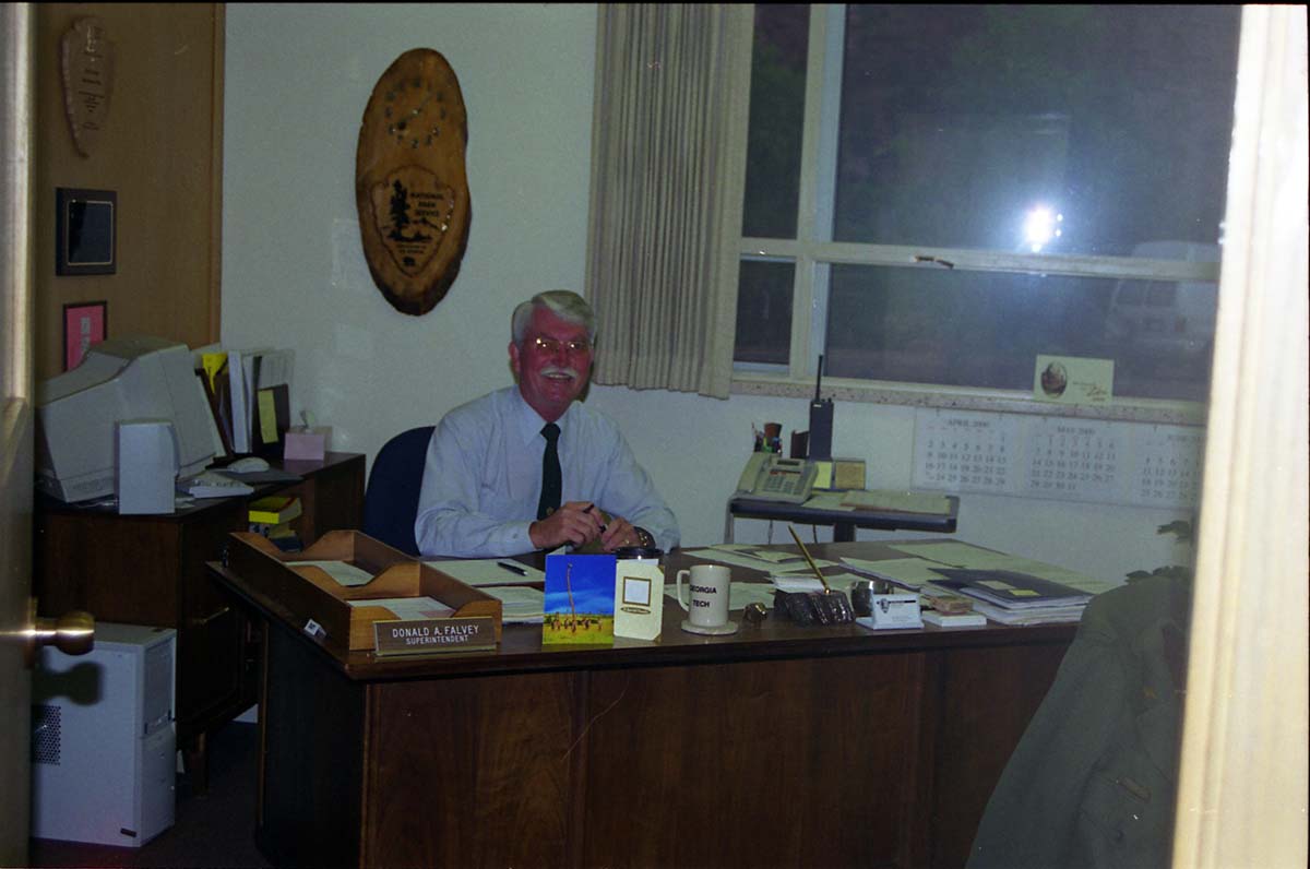 Color Photos of administration personnel. Superintendent Donald A. Falvey.