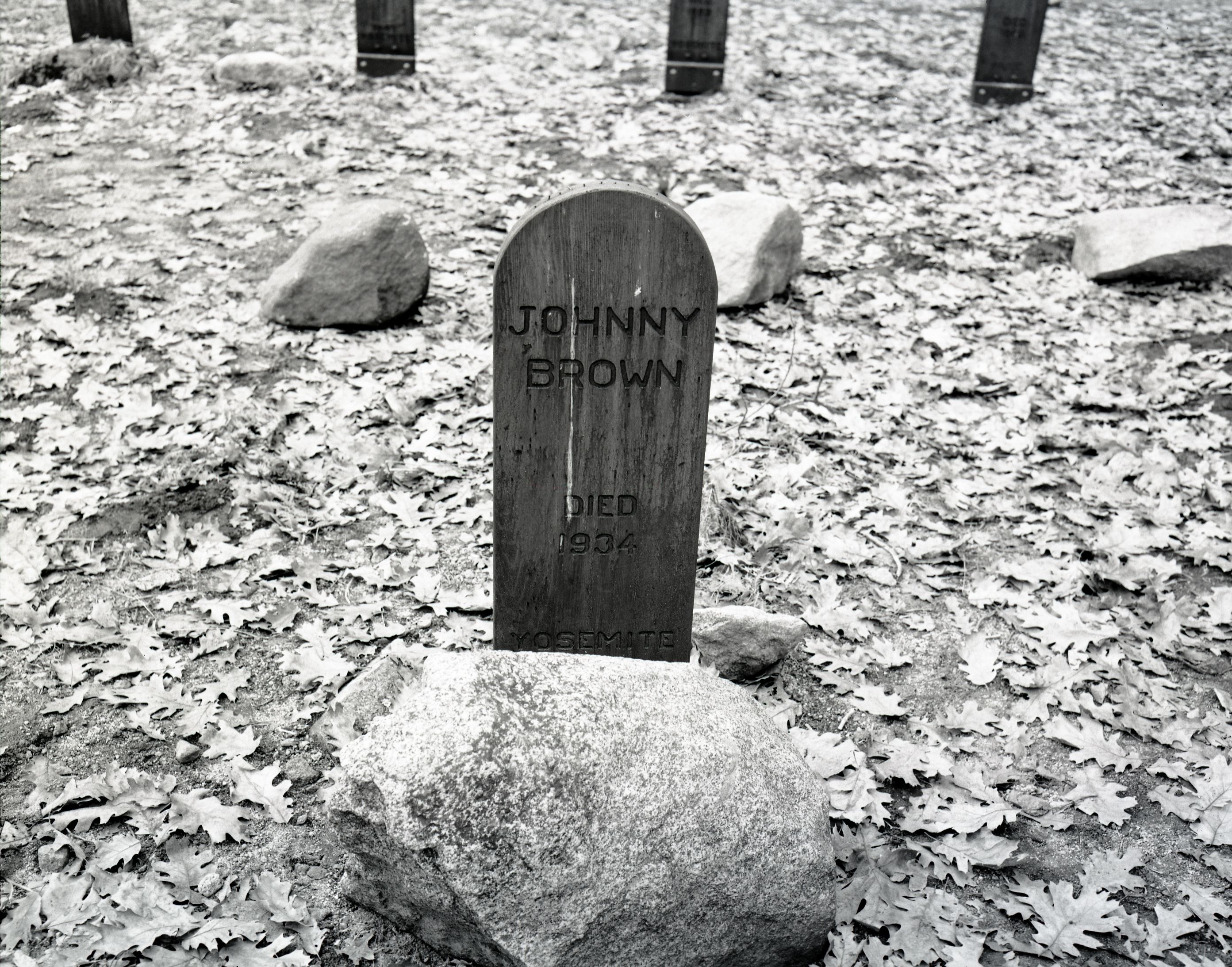 Indian graveboard (modern). Johhny Brown