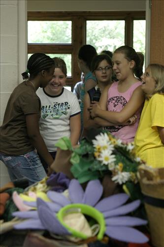 Summer theater camp costume fitting 1