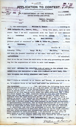Scanned image of form. See description for text.