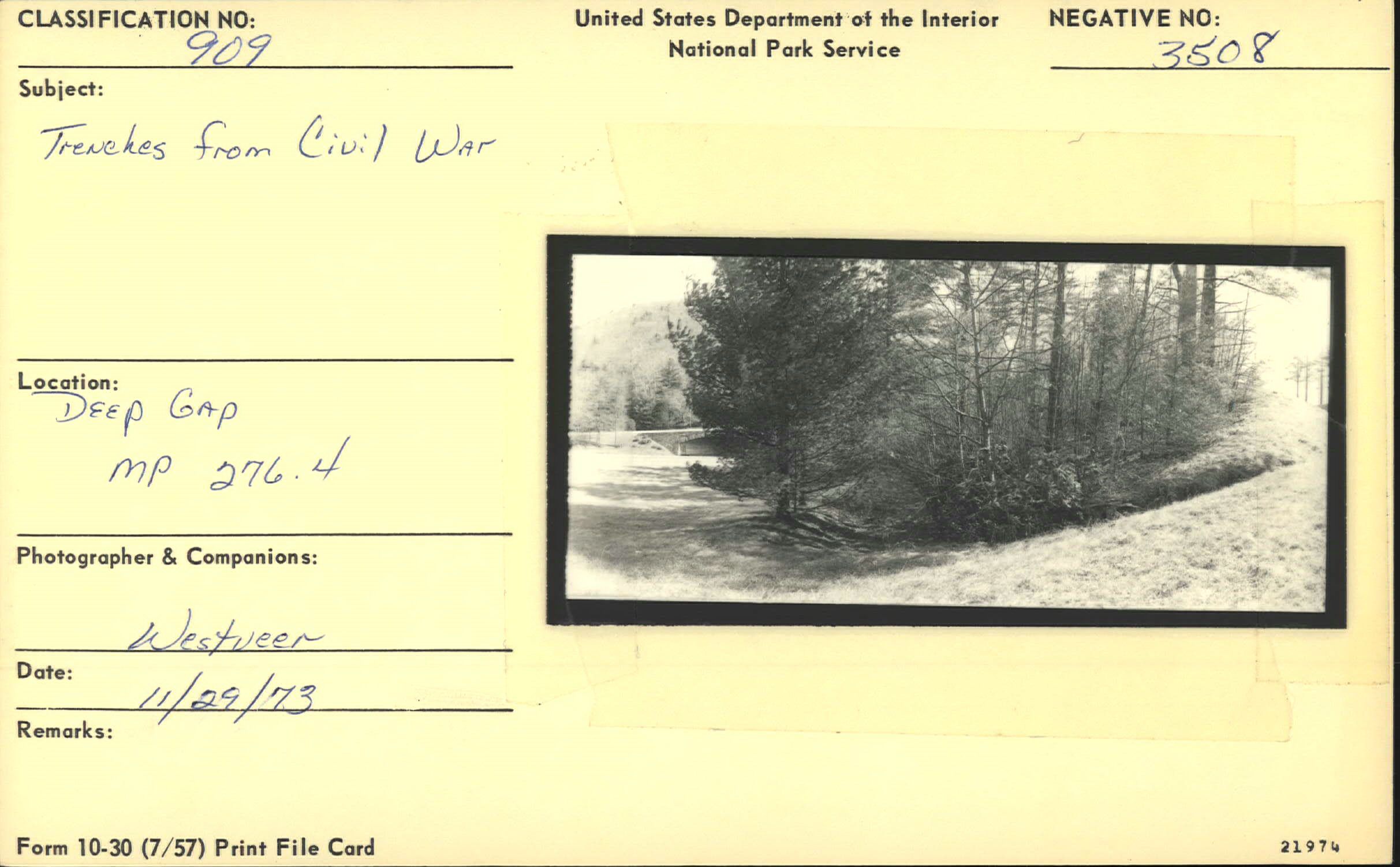 Trenches from Civil War