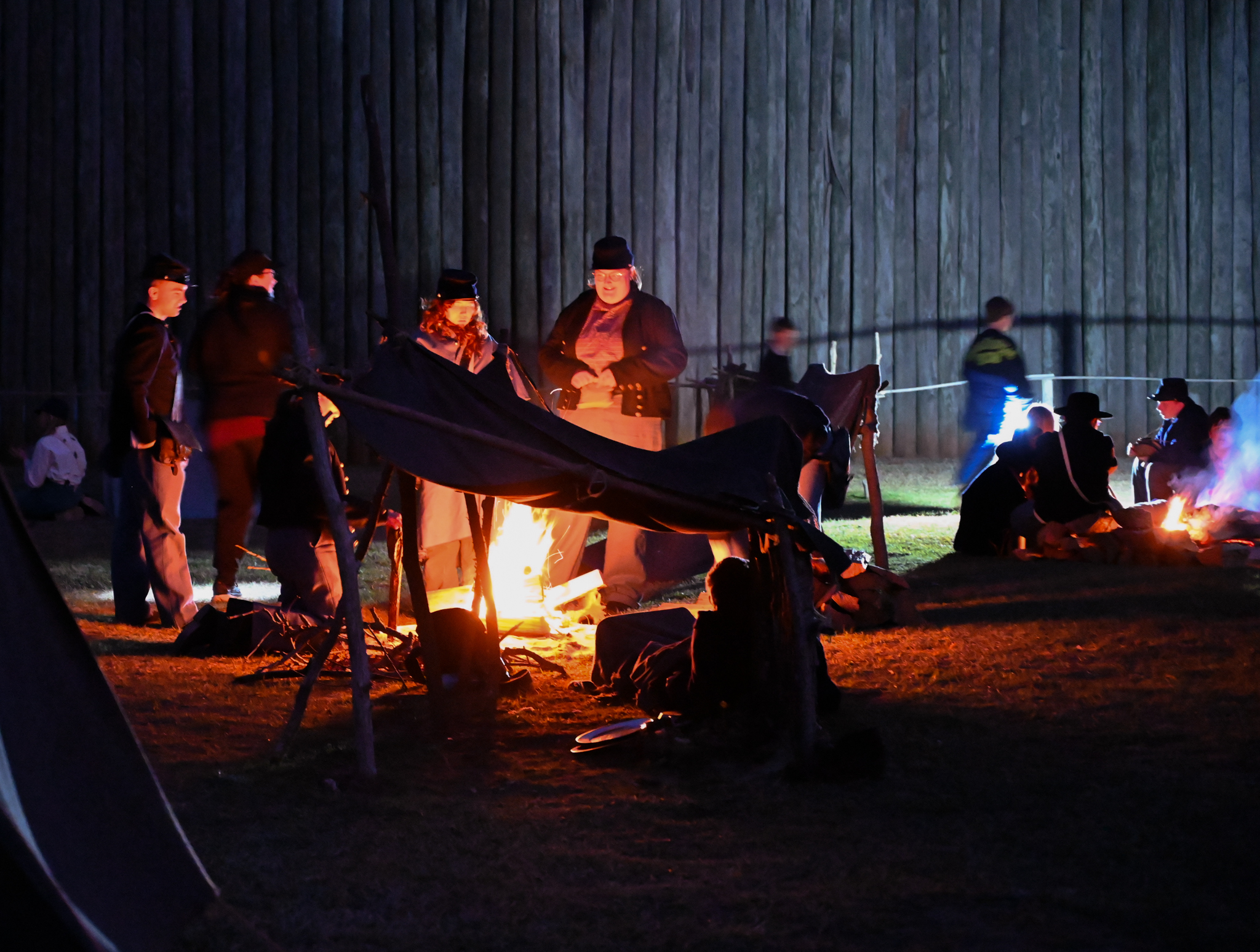 Shelter Corner Lit By Fires