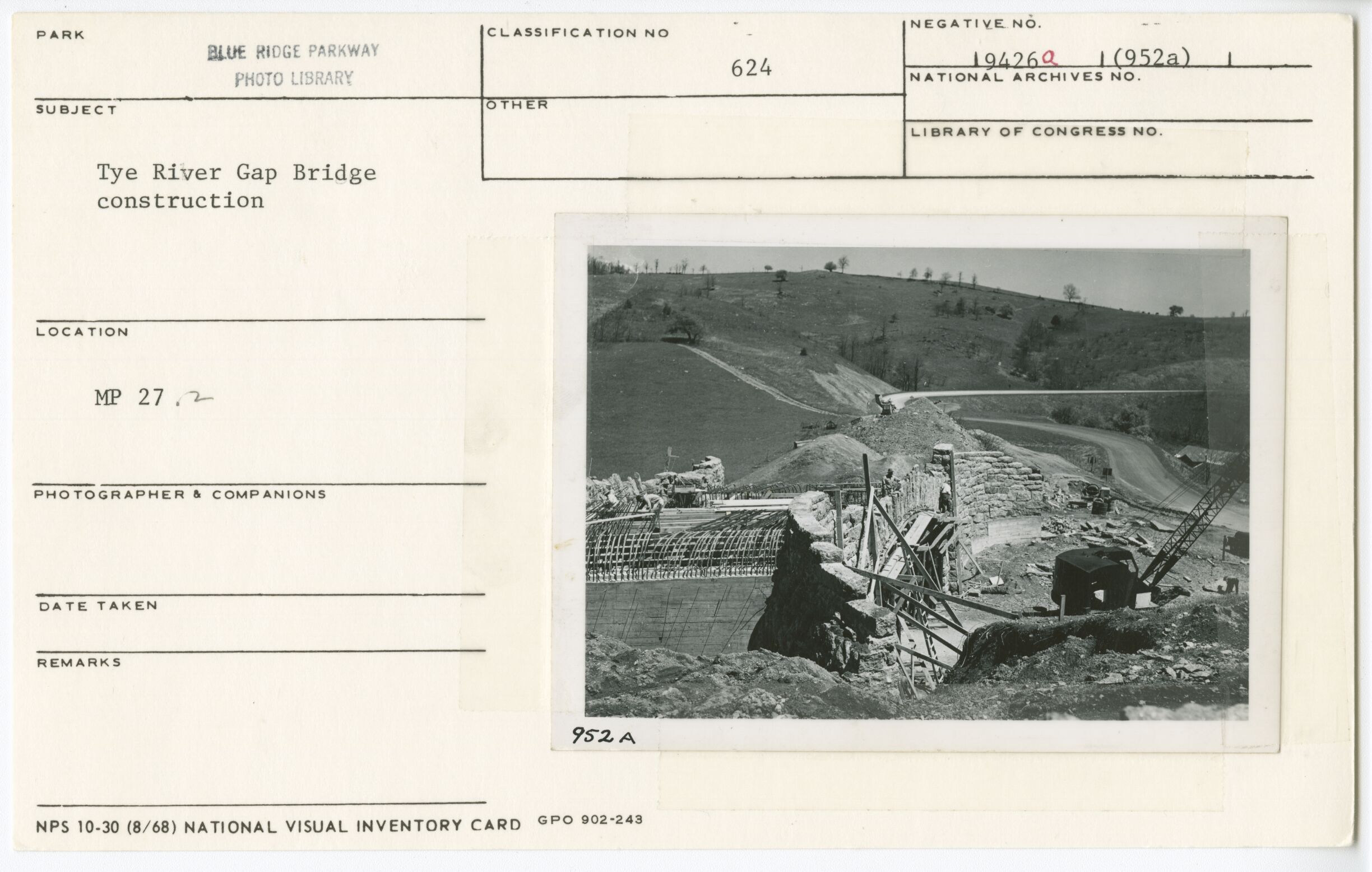 Tye River Gap overpass construction