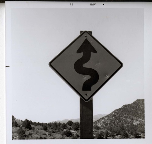 Winding road ahead in Kolob Canyon.