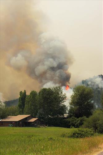 Fish Creek burnout operation on Robert Fire, Glacier National Park