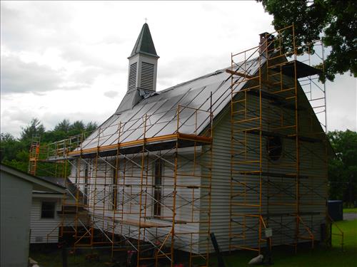 Re-roofing of Minisink Reform Church, Montague, New Jersey