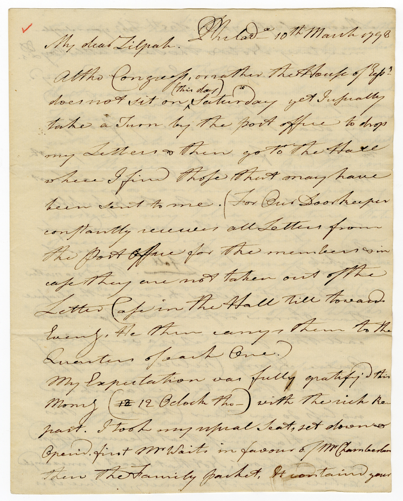 Manuscript letter