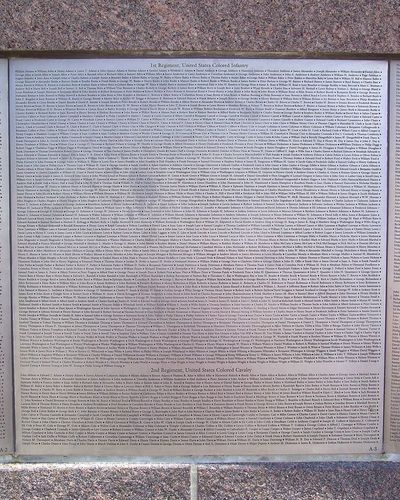 2nd Regiment, United States Colored Troops Memorial Plaques at African American Civil War Memorial in May 2005