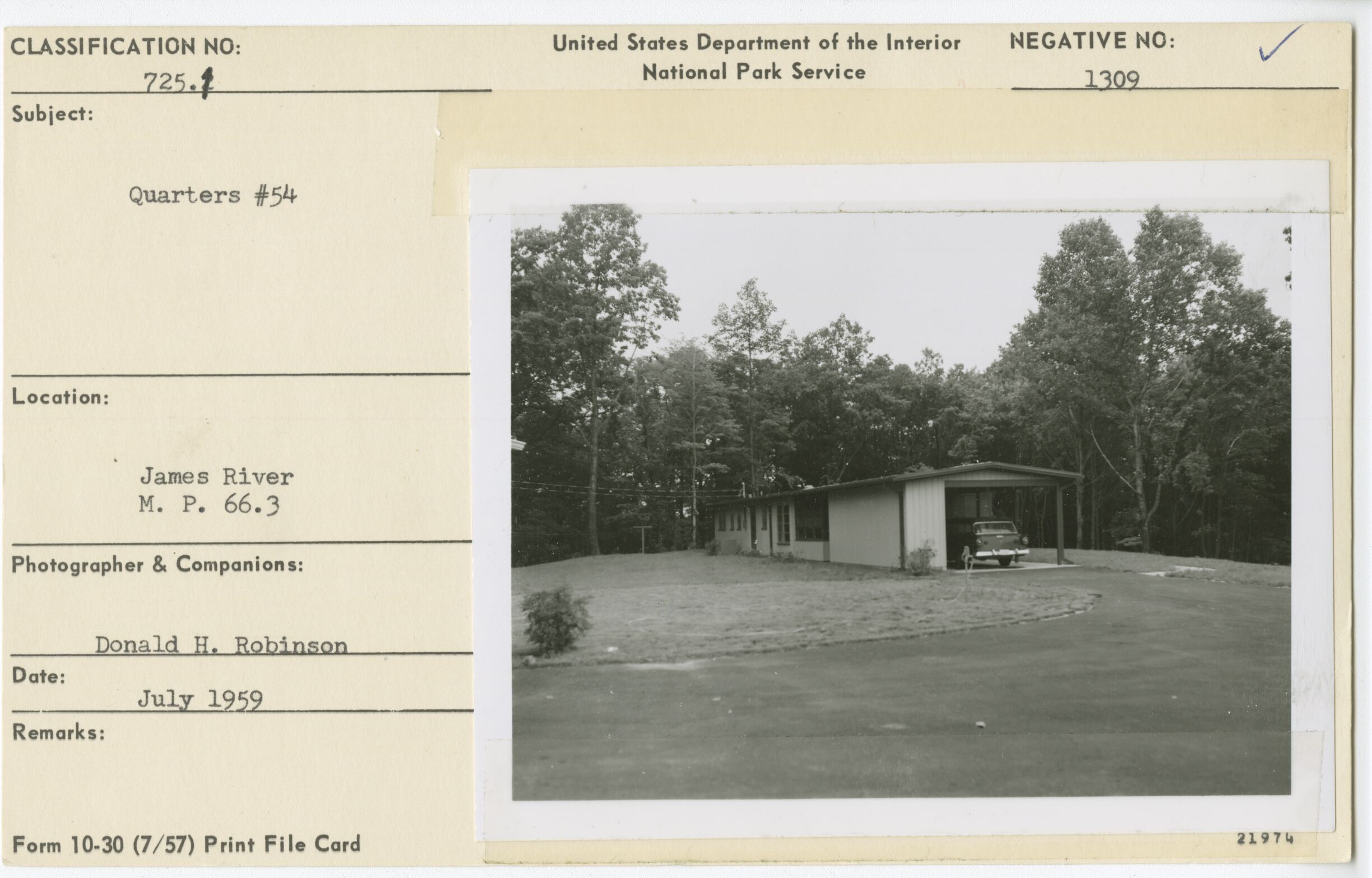 James River Maintenance Area, Employee Quarters #54