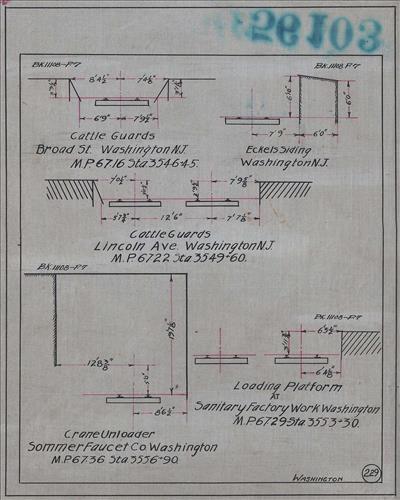 56103.LB--clearance sketches--Structures less than 8 feet from center line of track or less than 22 feet above top of rail [Group 07]