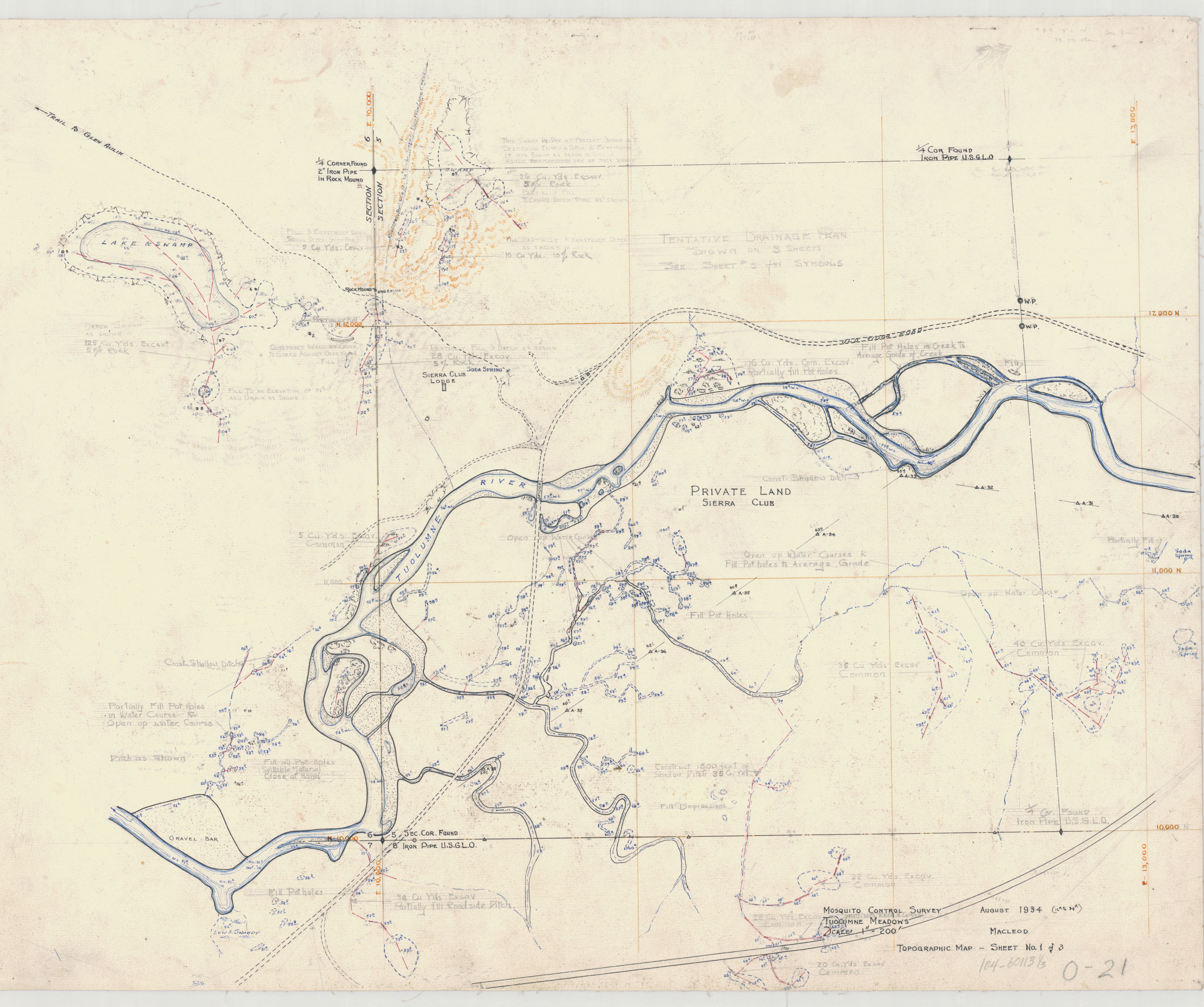 Mosquito Control Study, Tuolumne Meadows District
