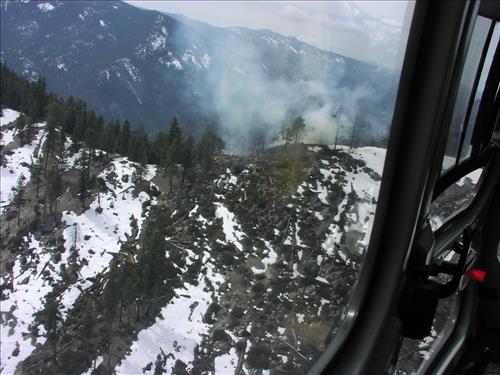 Aerial fusee ignition device used to ignite Lewis Creek prescribed burn, Sequoia and Kings Canyon National Parks, March 2005