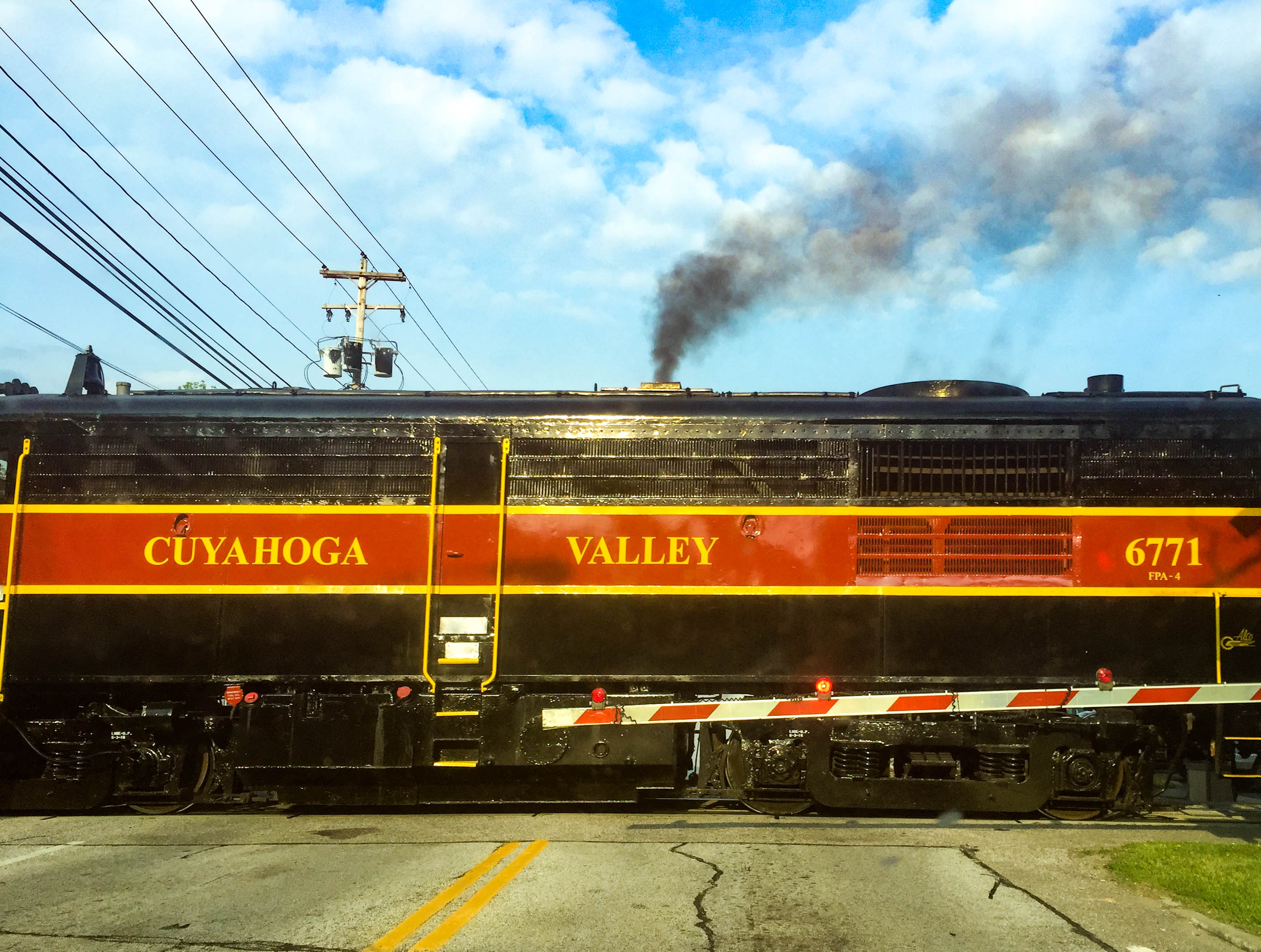Train car labeled "Cuyahoga Valley 6771"