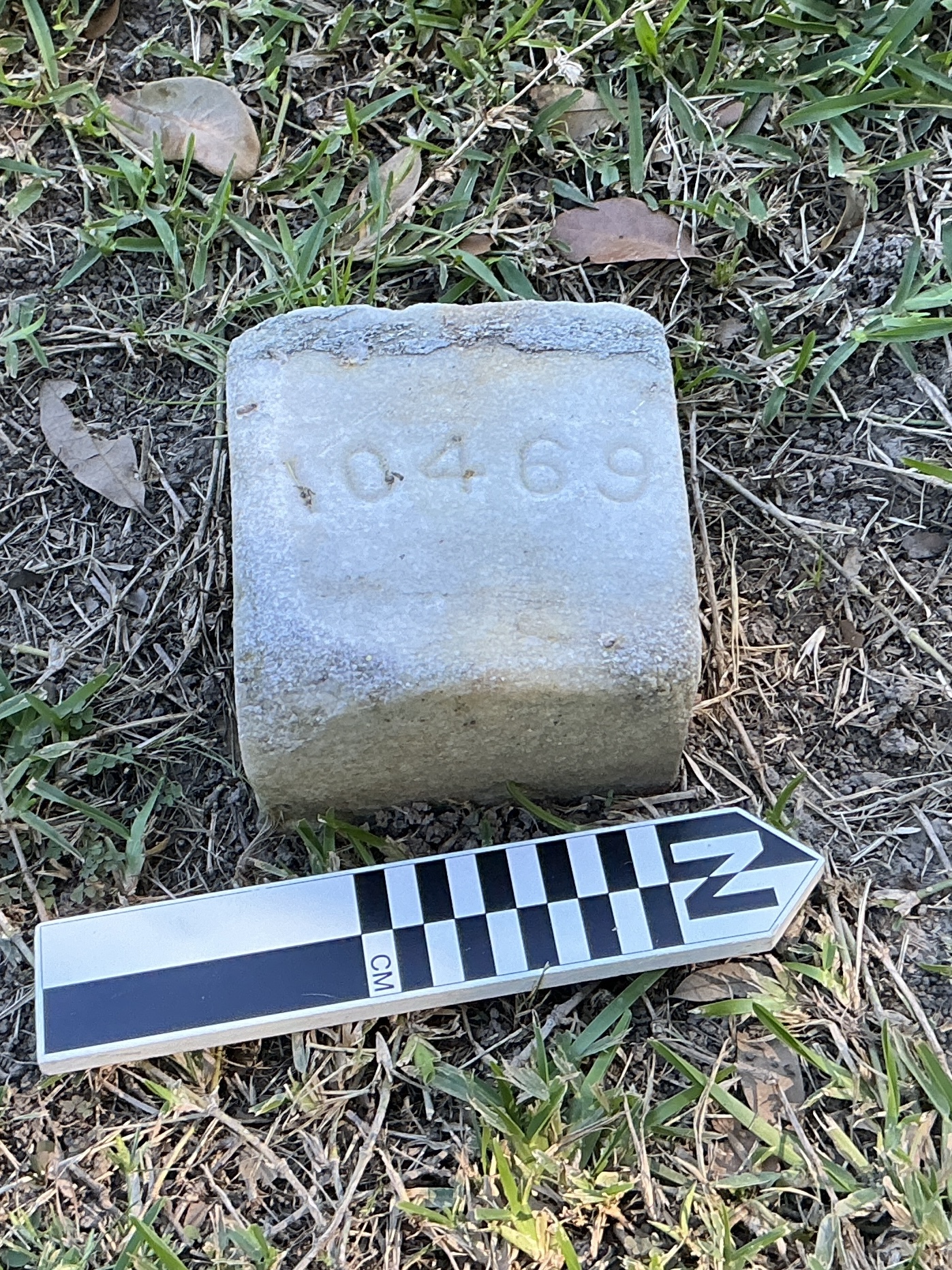 Top of flat marble marker