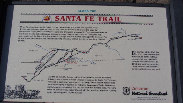 "Along the Santa Fe Trail" wayside in Morton County, Kansas