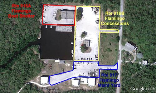 Flamingo paved areas at Everglades National Park in October 2013