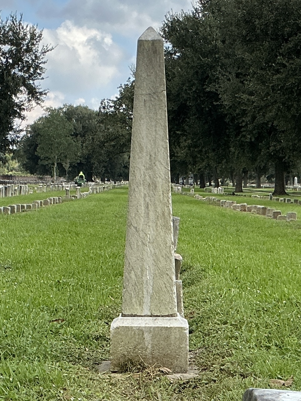 Left side of memorial