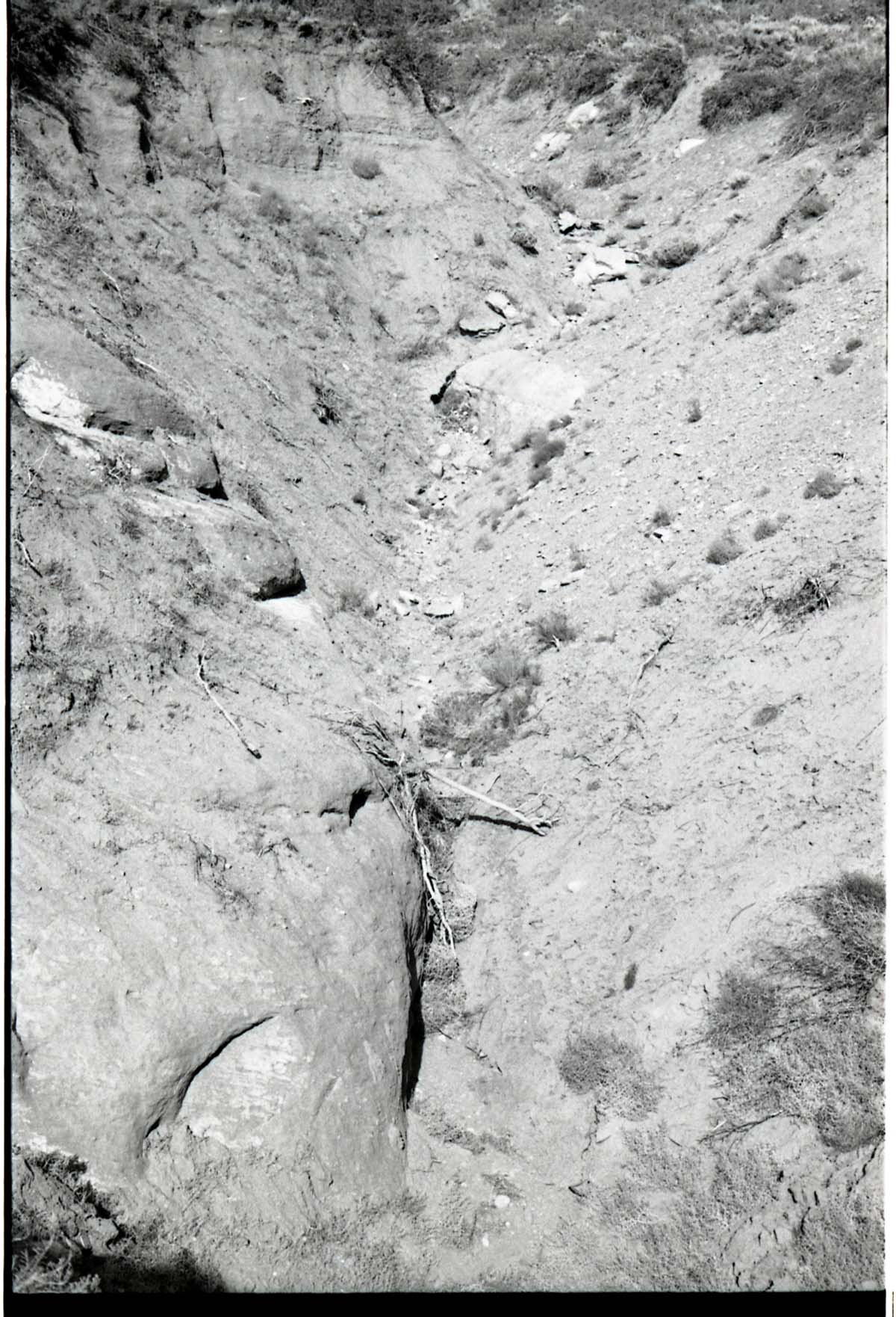 BW photos of rock slides in Kolob Canyons - 35mm.