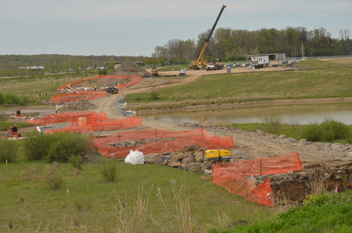 Initial excavations for abutments and piers