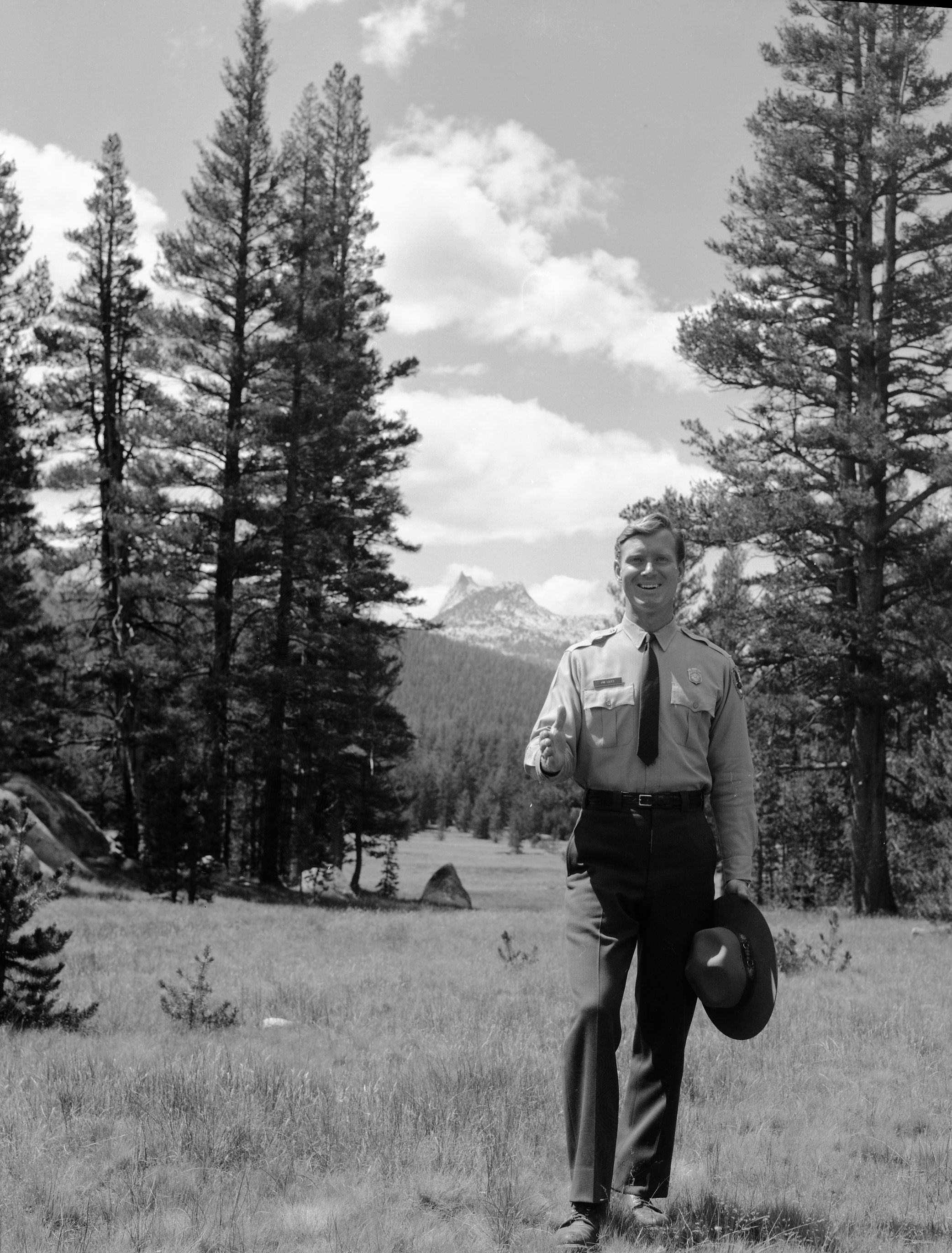 Ranger Jim Liles photogaphed for an exhibit at Happy Isles.