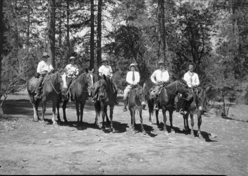 Donald McKay Frost and family of Boston, leaving for Glacier Point.