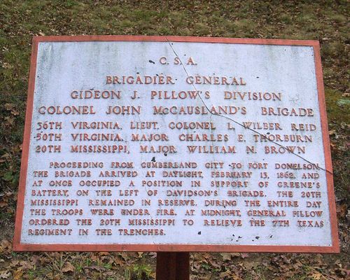 War Department Tablets at Fort Donelson National Battlefield in April 2005
