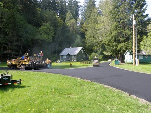 Marblemount Ranger Station paving at North Cascades National Park in May 2012
