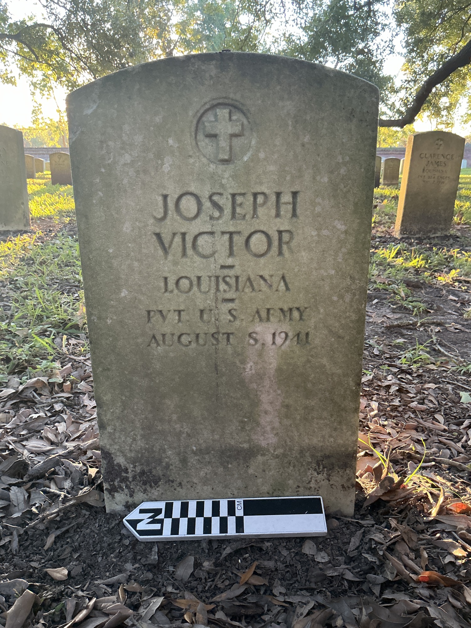 Extra image of upright marble headstone with flat face.