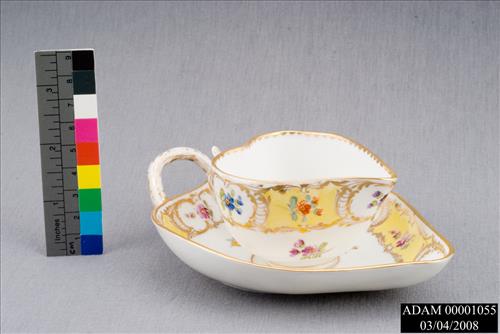 Heart-Shaped Dresden Demitasse Saucer from the Adams National Historical Park Collection