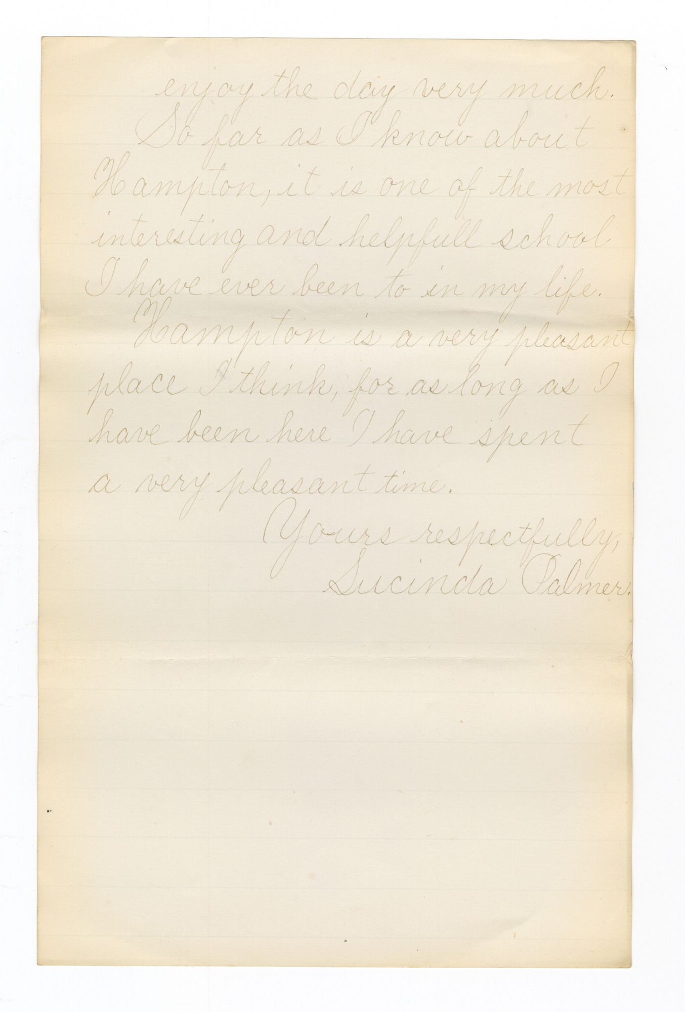 Manuscript letter
