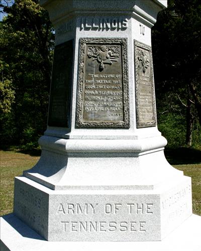 Illinois Cavalry Monument at Shiloh National Military Park in May 2004