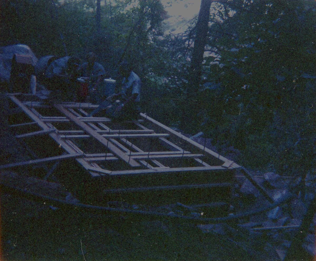 Workers working during the construction of the Wiley Spring water vault.