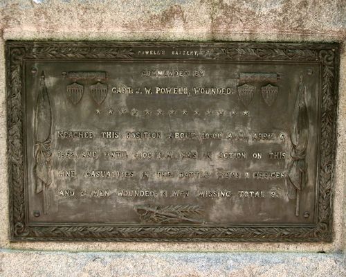 Battery "F", 2nd Illinois Lt. Art. Reg. Monument at Shiloh National Military Park in May 2004